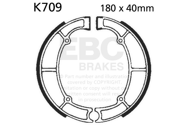 FRANA - Brake shoe set EBC inclusiv arcurile