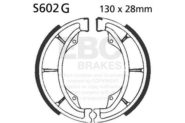 FRANA - Brake shoe set EBC canelati inclusiv arcurile