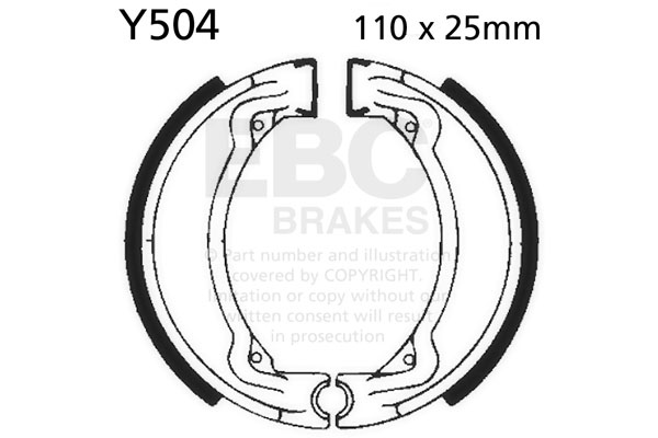 FRANA - Brake shoe set EBC inclusiv arcurile