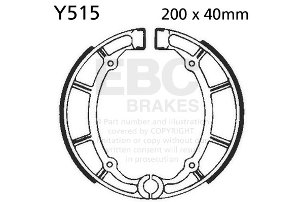 FRANA - Brake shoe set EBC inclusiv arcurile