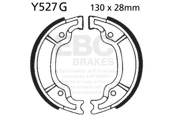 FRANA - Brake shoe set EBC canelati inclusiv arcurile