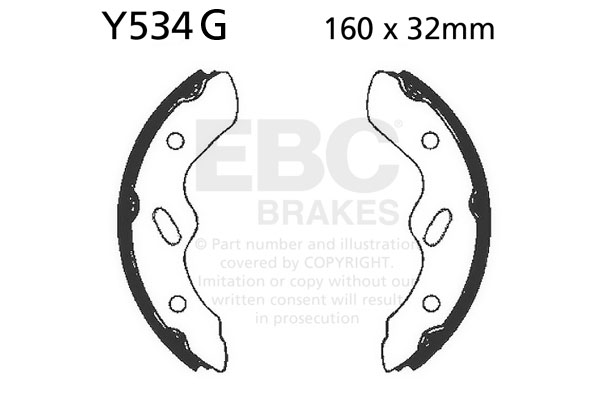FRANA - Brake shoe set EBC canelati