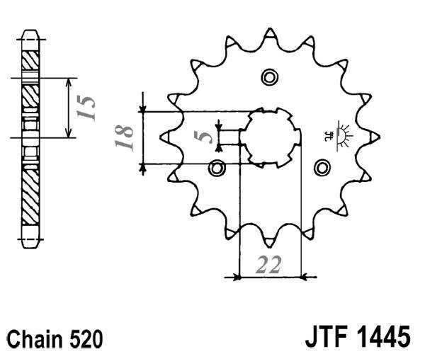TRANSMISIE - Pinion fata JT 12 dinti