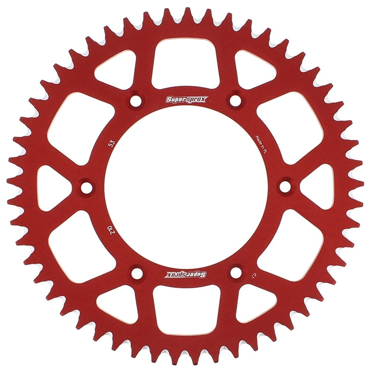 TRANSMISIE - Foaie spate ALU SUPERSPROX Rosu 53T, 520