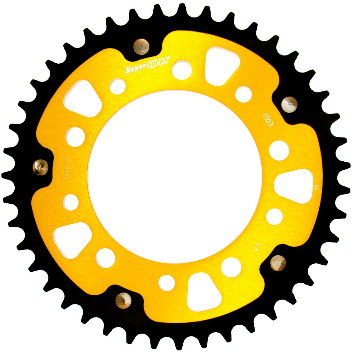 Pinioane - Rear sprocket SUPERSPROX STEALTH auriu 43T, 520