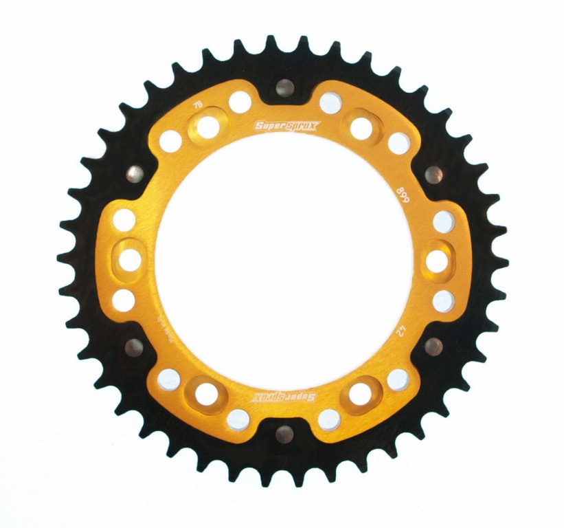 Pinioane - Rear sprocket SUPERSPROX STEALTH auriu 42T, 525