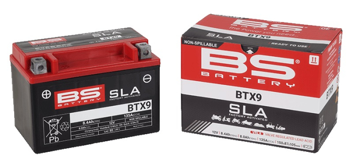 Baterie activata din fabrica BS-BATTERY BTX9 (FA) (YTX9 (FA)) SLA [3]