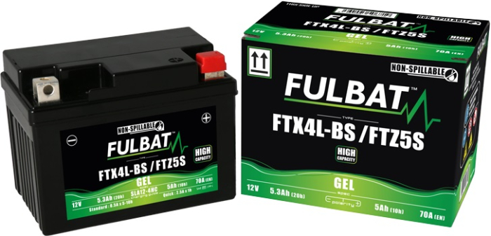 Baterie cu gel FULBAT FTX4L-BS / FTZ5S SLA (YTX4L-BS / YTZ5S SLA) [2]