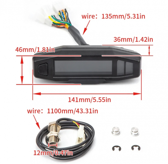 Bord moto led ceas turometru vitezometru [3]