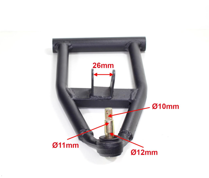 Brat suspensie inferior atv 125,cu pivot conic,negru [2]
