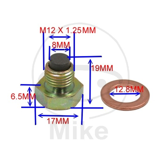 Buson baie ulei megnetic JMP M12X1.25 cu saiba [2]