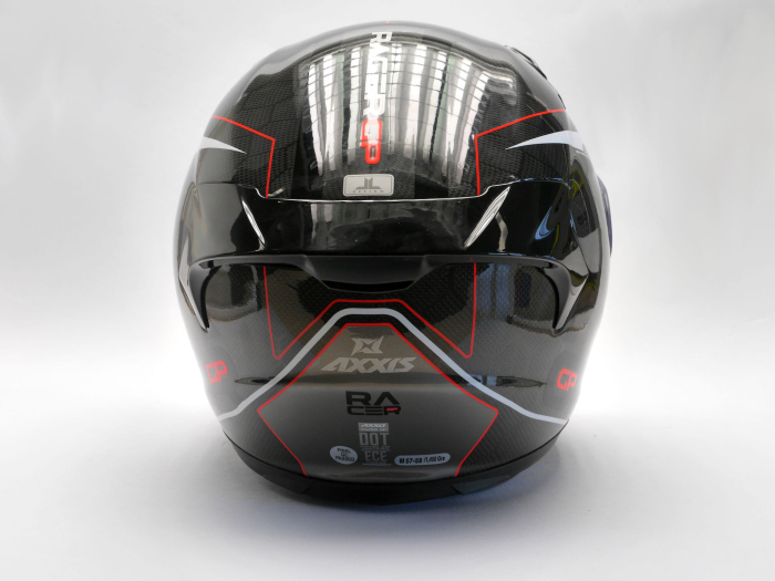 Casca integrala AXXIS RACER GP CARBON SV spike a0 gloss pearl white XXL [10]