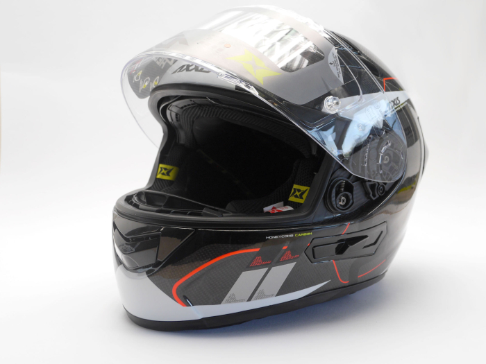 Casca integrala AXXIS RACER GP CARBON SV spike a0 gloss pearl white XXL [3]