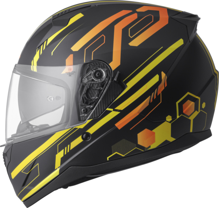 Casca integrala GMS HEXAGO graphic yellow - orange L [4]