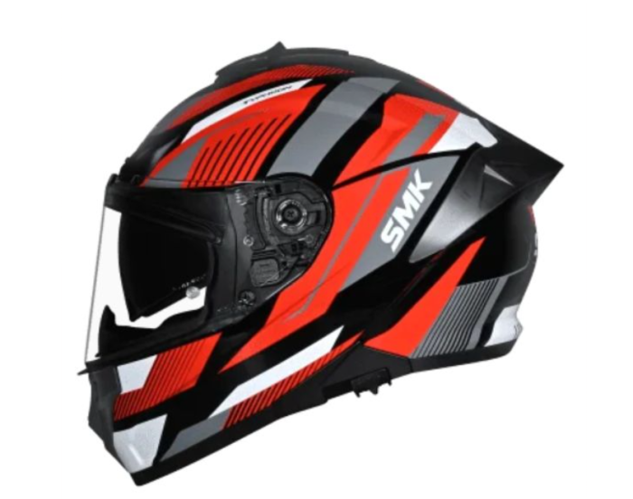 Casca integrala SMK Typhoon gri / negru / rosu [2]