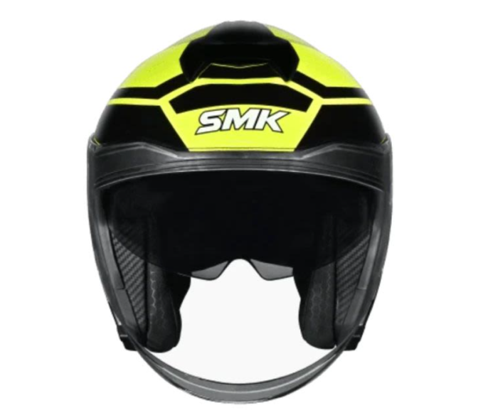 Casca moto open face SMK GTJ negru/galben fluo [2]