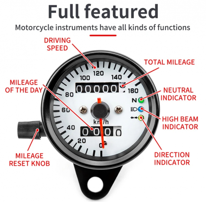Ceas moto vitezometru led universal [7]