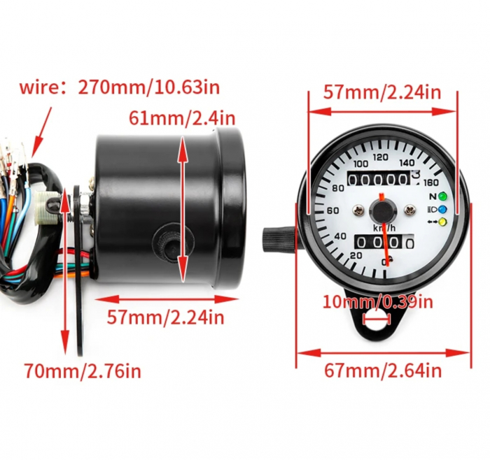 Ceas moto vitezometru led universal [2]