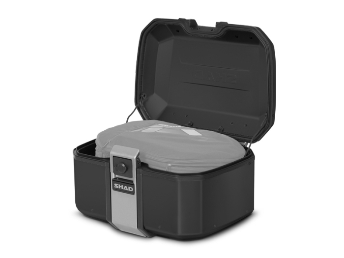 Complete set of aluminum cases SHAD TERRA BLACK, 55L topcase + 36L / 47L side cases, including mounting kit and plate SHAD CF Moto 800MT [10]