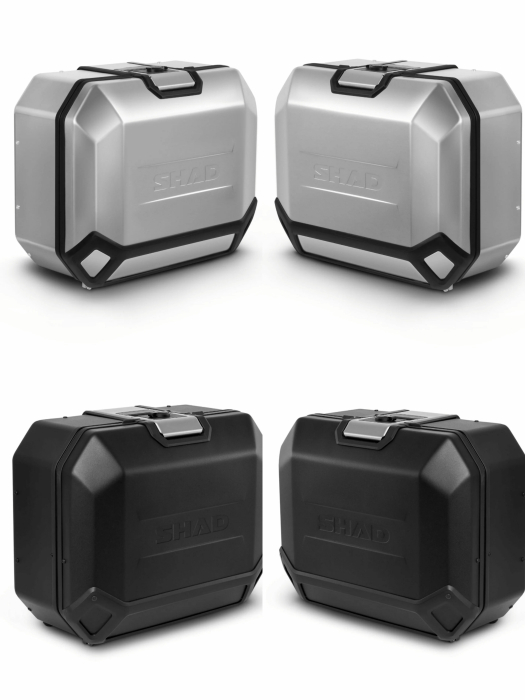 Cutie laterala aluminiu Shad TR36 side case cutii moto argintiu/negru stanga/dreapta [1]