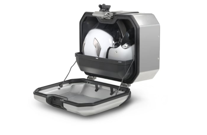 Cutie laterala aluminiu Shad TR47 side case cutii moto argintiu/negru stanga/dreapta [6]