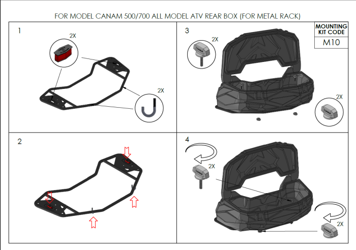 Cutie spate ATV CAN-AM portbagaj [6]