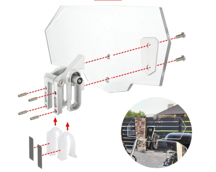 Deflector parbriz moto reglabil touring naked scuter [6]