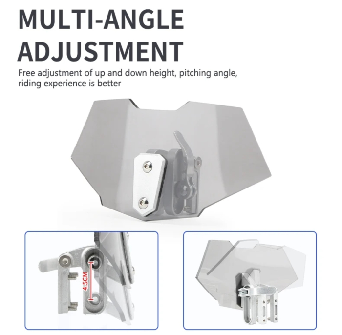 Deflector mic parbriz moto reglabil touring naked scuter [2]