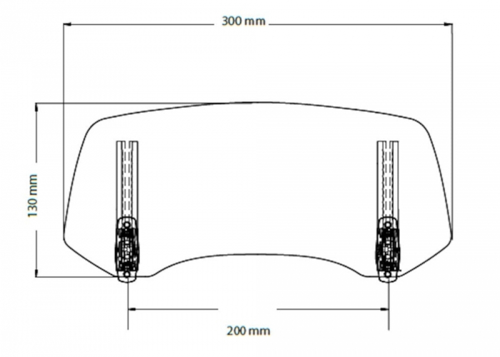 Deflector parbriz Puig fixare cu șuruburi 2 prinderi moto [2]