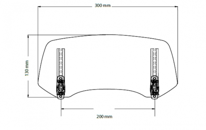 Deflector parbriz Puig Clip-on moto cu 2 prinderi [2]