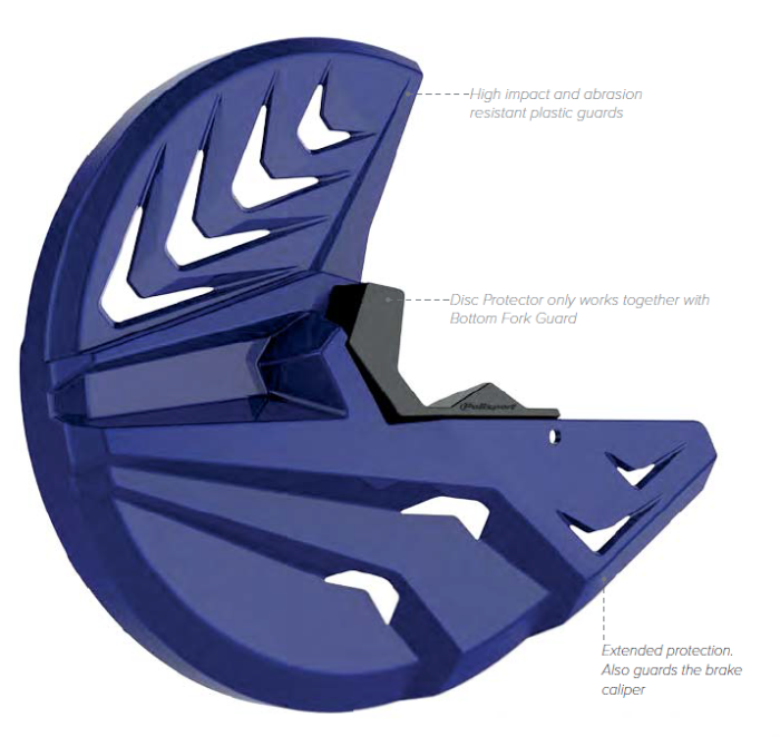 Disc and bottom fork protector POLISPORT PERFORMANCE alb/negru [2]