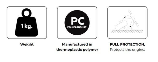 Engine protective covers PUIG Negru included 3 covers [4]