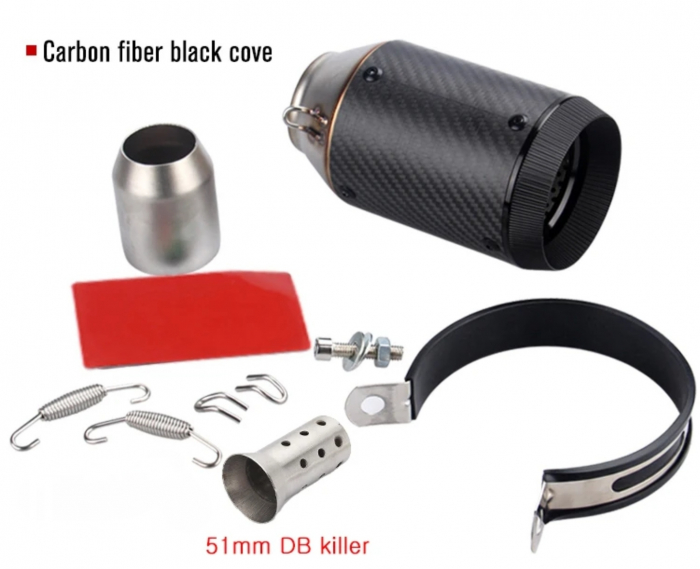 Evacuare moto carbon 16cm toba finala eșapament scurta [4]