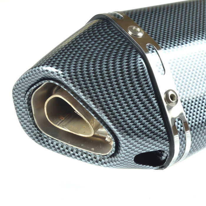 Evacuare sport 42cm titan moto / ATV toba esapament carbon [3]