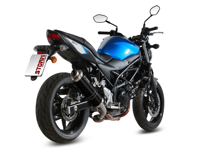 Evacuare STORM OVAL negru otel pentru SUZUKI SV 650 / S 2016-2024, SUZUKI SV 650 X 2016-2024 [2]