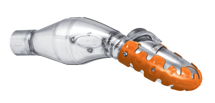 Exhaust head pipe guard POLISPORT ARMADILLO standard portocaliu [2]
