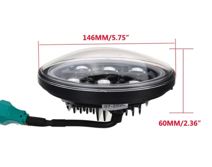 Far led proiector moto drl Harley chopper bobber custom 5,7 inch [5]