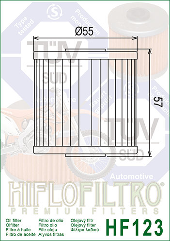 Filtru de ulei HIFLOFILTRO HF123 [2]