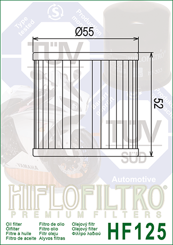 Filtru de ulei HIFLOFILTRO HF125 [2]