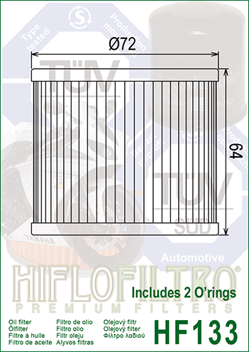 Filtru de ulei HIFLOFILTRO HF133 [2]