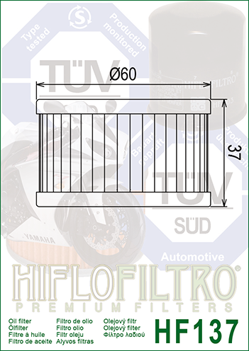 Filtru de ulei HIFLOFILTRO HF137 [2]