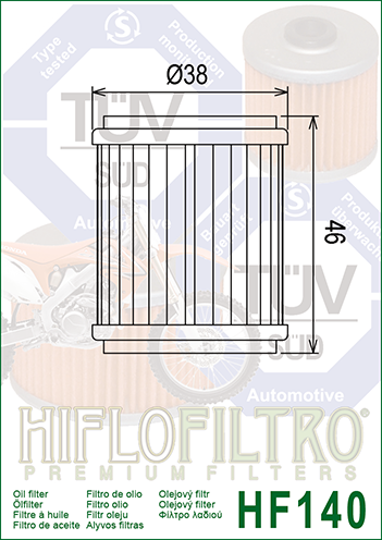 Filtru de ulei HIFLOFILTRO HF140 [2]