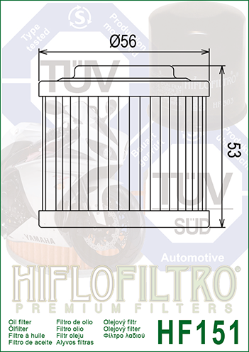 Filtru de ulei HIFLOFILTRO HF151 [2]