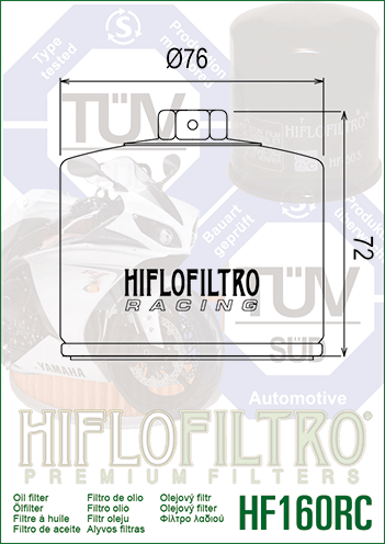 Filtru de ulei HIFLOFILTRO HF160RC Race [2]