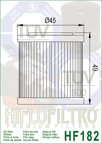 Filtru de ulei HIFLOFILTRO HF182 [2]