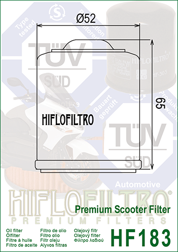 Filtru de ulei HIFLOFILTRO HF183 [2]
