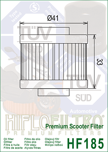 Filtru de ulei HIFLOFILTRO HF185 [2]