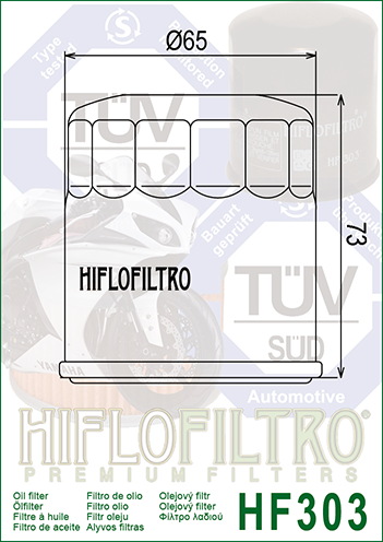 Filtru de ulei HIFLOFILTRO HF303C Cromat [2]