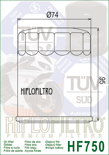 Filtru de ulei HIFLOFILTRO HF750 [2]