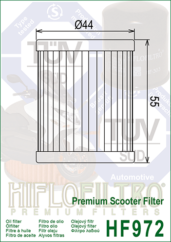 Filtru de ulei HIFLOFILTRO HF972 [2]